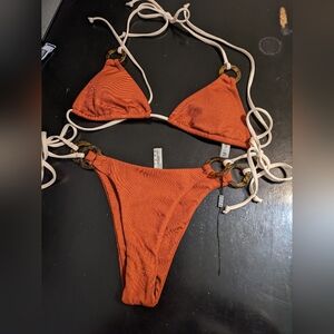 Zaful Rusty String Bikini Set L